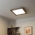 Eglo - Dimmbares LED-RGB-Anbaupanel SALOBRENA-C WOOD LED/24W/230V 2700-6500K 49,5x49,5 cm dunkelbraun + Fernbedienung
