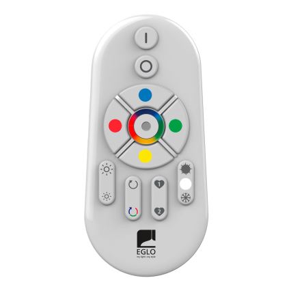 Eglo - Dimmbares LED-RGB-Anbaupanel SALOBRENA-C WOOD LED/30,5W/230V 2700-6500K 64x64 cm dunkelbraun + Fernbedienung