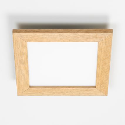 Eglo - Dimmbares LED-RGBW-Anbaupanel SALOBRENA-C WOOD LED/16W/230V 2700-6500K 34x34 cm braun + Fernbedienung
