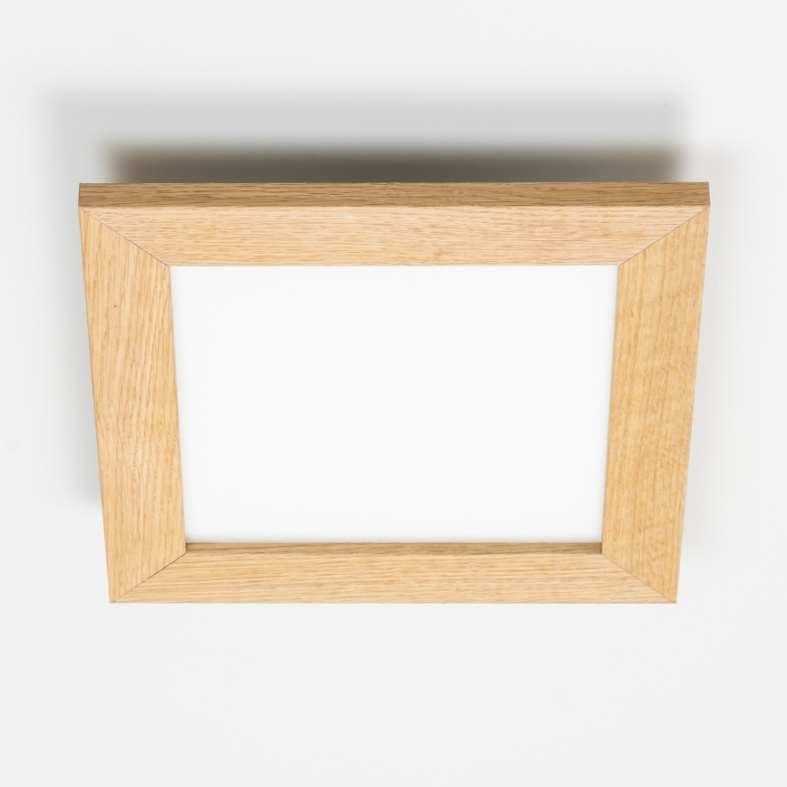 Eglo - Dimmbares LED-RGBW-Anbaupanel SALOBRENA-C WOOD LED/16W/230V 2700-6500K 34x34 cm braun + Fernbedienung