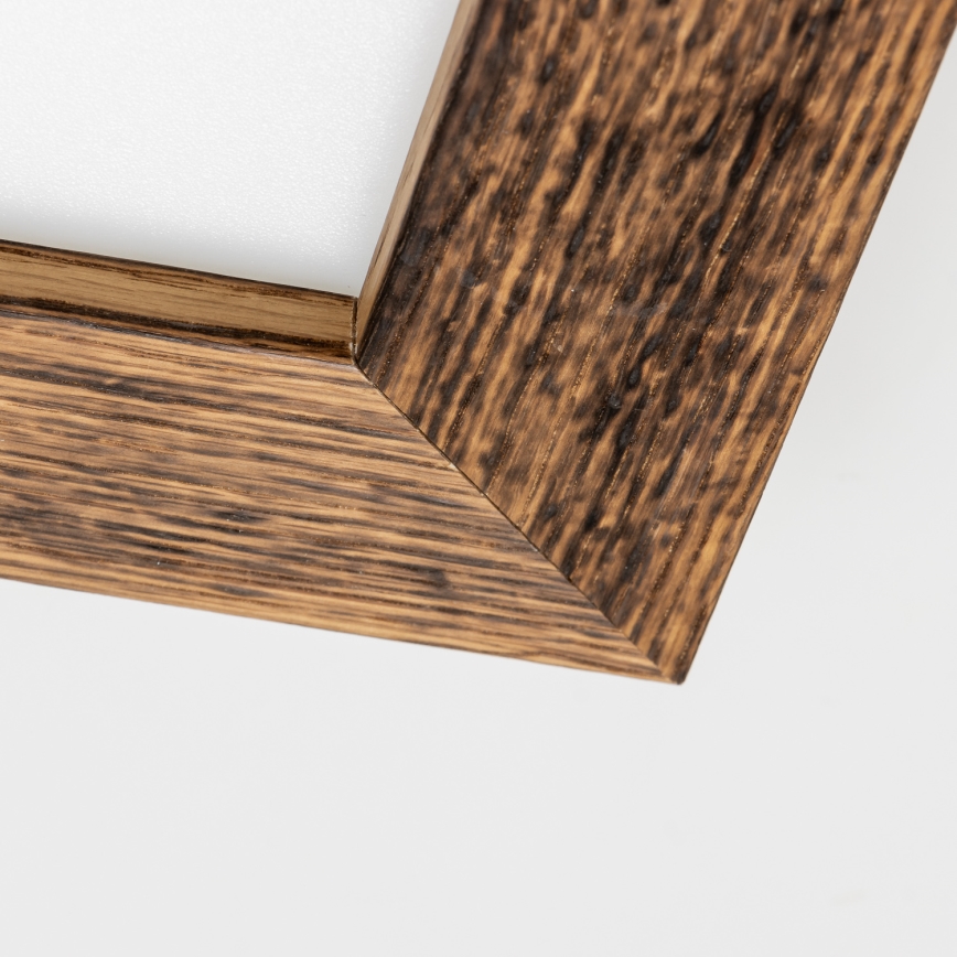 Eglo - Dimmbares LED-RGBW-Anbaupanel SALOBRENA-C WOOD LED/16W/230V 2700-6500K 34x34 cm braun + Fernbedienung