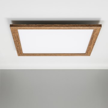 Eglo - Dimmbares LED-RGBW-Anbaupanel SALOBRENA-C WOOD LED/30,5W/230V 2700-6500K 64x64 cm braun + Fernbedienung