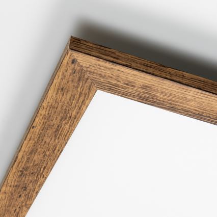 Eglo - Dimmbares LED-RGBW-Anbaupanel SALOBRENA-C WOOD LED/21W/230V 2700-6500K 49,5x49,5 cm braun + Fernbedienung