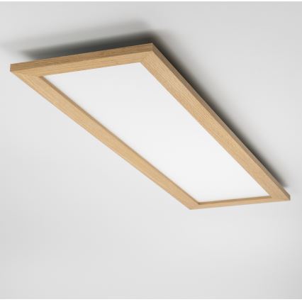 Eglo - Dimmbares LED-RGBW-Panel SALOBRENA-C WOOD LED/31W/230V 2700-6500K 34x124 cm braun + Fernbedienung