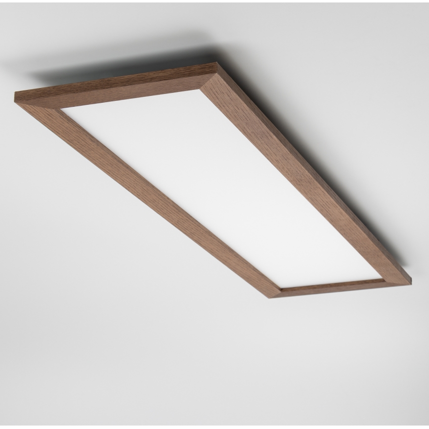 Eglo - Dimmbares LED-RGBW-Panel SALOBRENA-C WOOD LED/31W/230V 2700-6500K 34x124 cm dunkelbraun + Fernbedienung