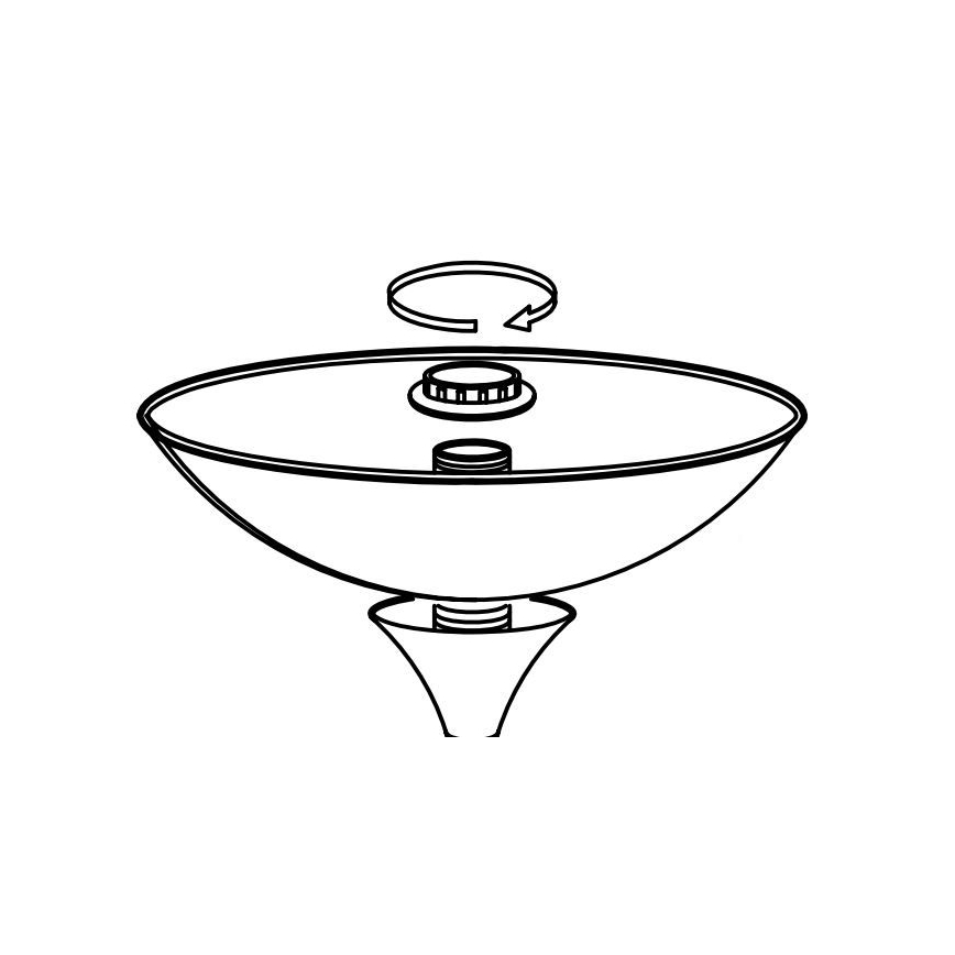 Eglo - Ersatzlampenschirm für Leuchte UP 2 27,5x8 cm weiß