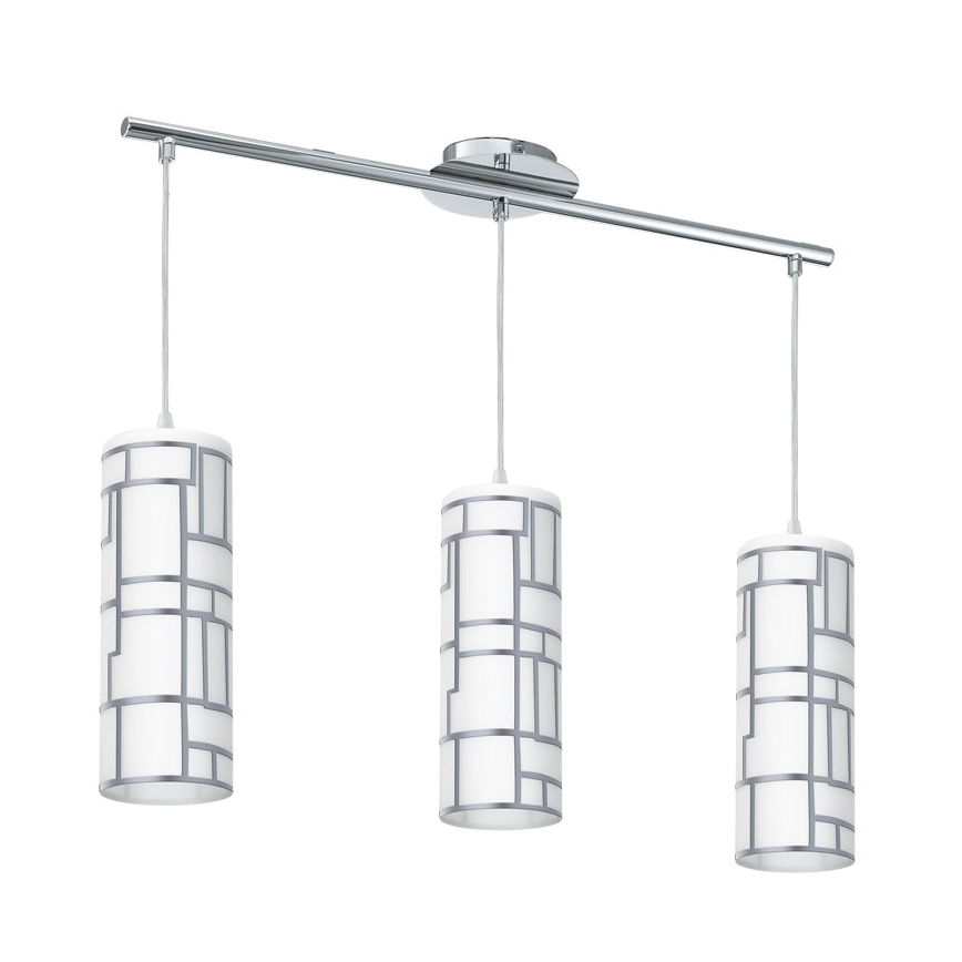 Eglo - Ersatzglas für Hängeleuchte und Lampe BAYMAN weiß/glänzendes Chrom