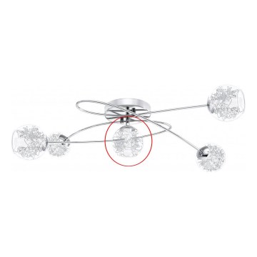 Eglo - Ersatzglas für Deckenleuchte LORDELO d 18 cm