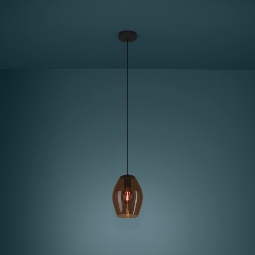 Eglo - Hängeleuchte 1xE27/40W/230V braun
