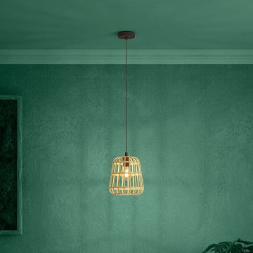 Eglo - Hängeleuchte 1xE27/40W/230V d 24 cm Bambus