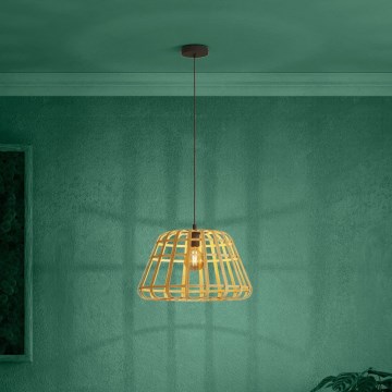 Eglo - Hängeleuchte 1xE27/40W/230V d 50 cm Bambus
