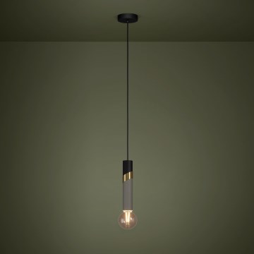 Eglo - Hängeleuchte 1xE27/40W/230V schwarz/golden