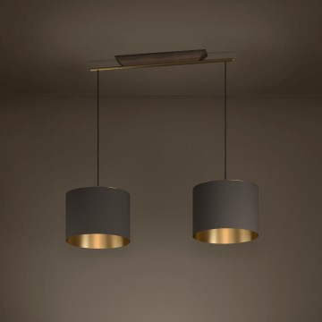 Eglo - Hängeleuchte 2xE27/40W/230V braun/golden