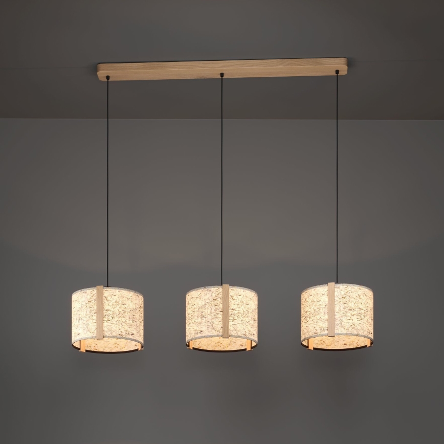 Eglo - Hängeleuchte 3xE27/25W/230V beige