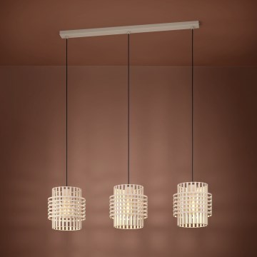 Eglo - Hängeleuchte 3xE27/40W/230V cremefarben