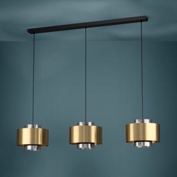 Eglo - Hängeleuchte 3xE27/40W/230V golden