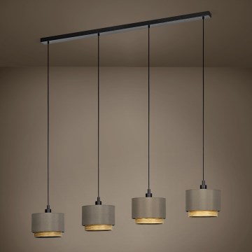 Eglo - Hängeleuchte 4xE27/40W/230V braun