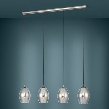 Eglo - Hängeleuchte 4xE27/60W/230V rauchig