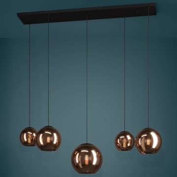 Eglo - Hängeleuchte 5xE27/40W/230V kupfern