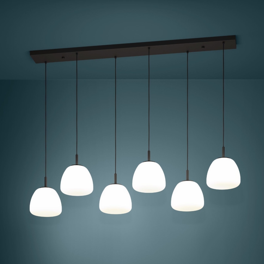 Eglo - Hängeleuchte 6xE27/40W/230V schwarz