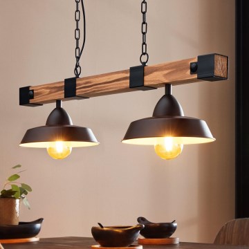 Eglo - Hängeleuchte an Kette 2xE27/60W/230V - FSC-zertifiziert
