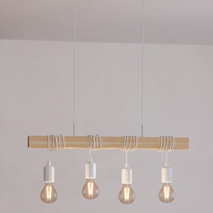 Eglo - Hängeleuchte an Schnur TOWNSHEND 4xE27/60W/230V - FSC-zertifiziert
