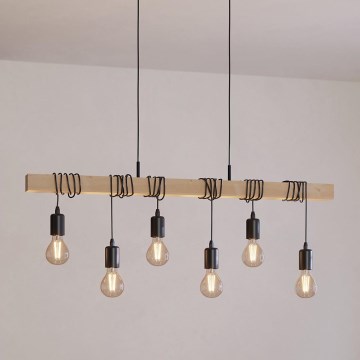 Eglo - Hängeleuchte an Schnur TOWNSHEND 6xE27/60W/230V - FSC-zertifiziert