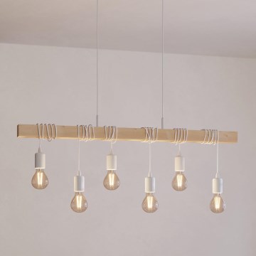 Eglo - Hängeleuchte an Schnur TOWNSHEND 6xE27/60W/230V - FSC-zertifiziert