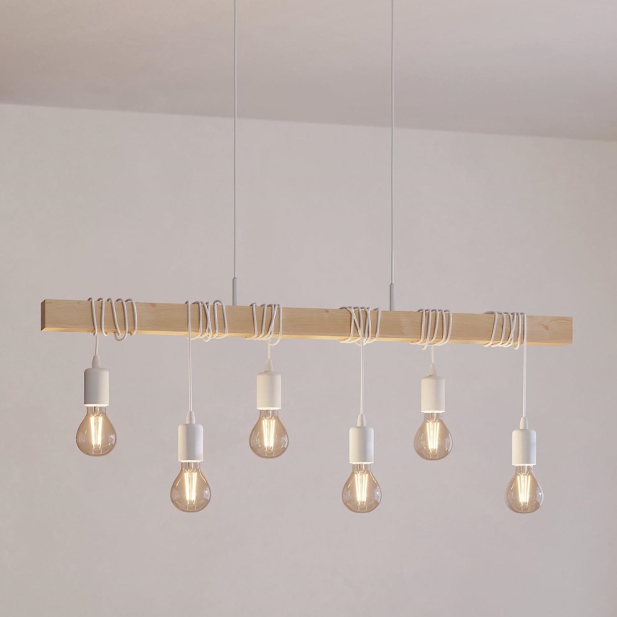 Eglo - Hängeleuchte an Schnur TOWNSHEND 6xE27/60W/230V - FSC-zertifiziert