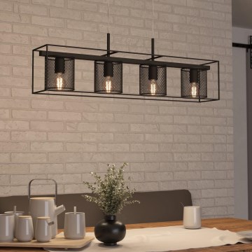 Eglo - Hängeleuchte an Seil 4xE27/40W/230V