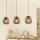 Eglo - Hängeleuchte mit Drahtseilabhängung, 3x E27/40W/230V, Bronze