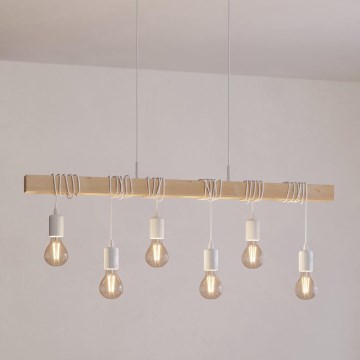 Eglo - Hängeleuchte TOWNSHEND 6xE27/60W/230V