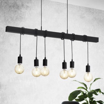 Eglo – Hängeleuchte TOWNSHEND 6xE27/60W/230V