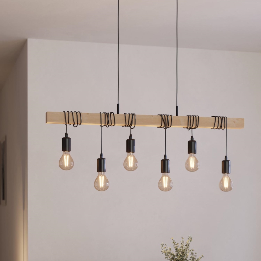 Eglo - Hängeleuchte TOWNSHEND 6xE27/60W/230V
