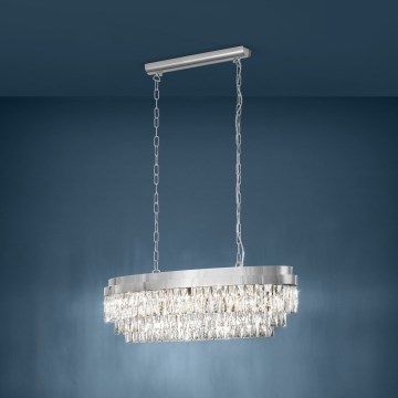 Eglo - Kronleuchter an Kette VALPARAISO 10xE14/40W/230V chromglänzend