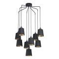 Eglo - Kronleuchter an Schnur 9xE27/40W/230V schwarz