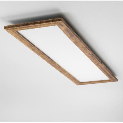 Eglo - LED-Anbaupanel SALOBRENA-RW WOOD LED/34W/230V 2700/4000K 124x34 cm braun