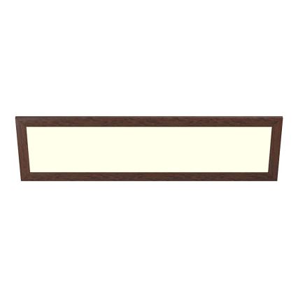 Eglo - LED-Anbaupanel SALOBRENA-RW WOOD LED/34W/230V 2700/4000K 124x34 cm dunkelbraun