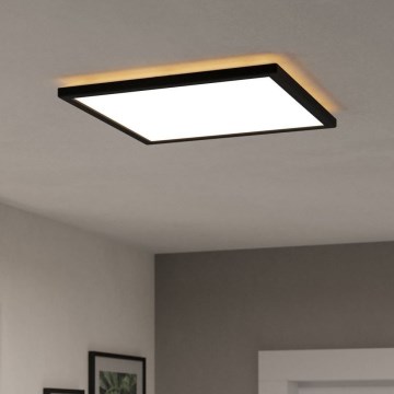 Eglo - LED Badezimmer-Deckenleuchte LED/17,6W/230V 2700/4000/6500K 39x39 cm IP44 Schwarz