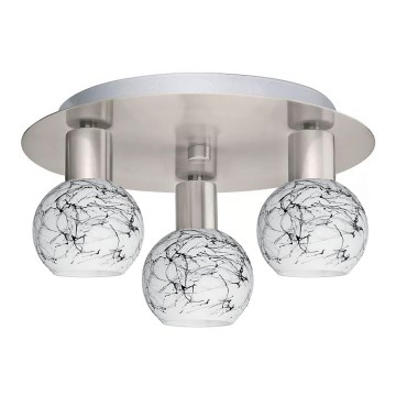 Eglo - LED Deckenleuchte MY CHOICE 3xE14/4W/230V mattchrom/weiß/schwarz