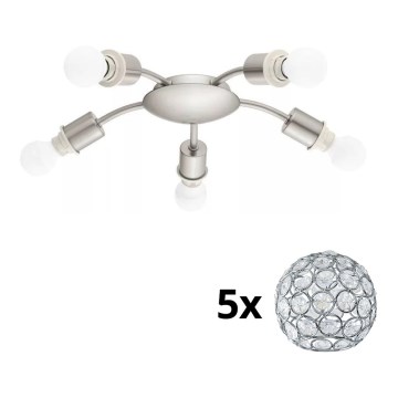 Eglo - LED-Deckenleuchte MY CHOICE 5xE14/4W/230V  matt Chrom