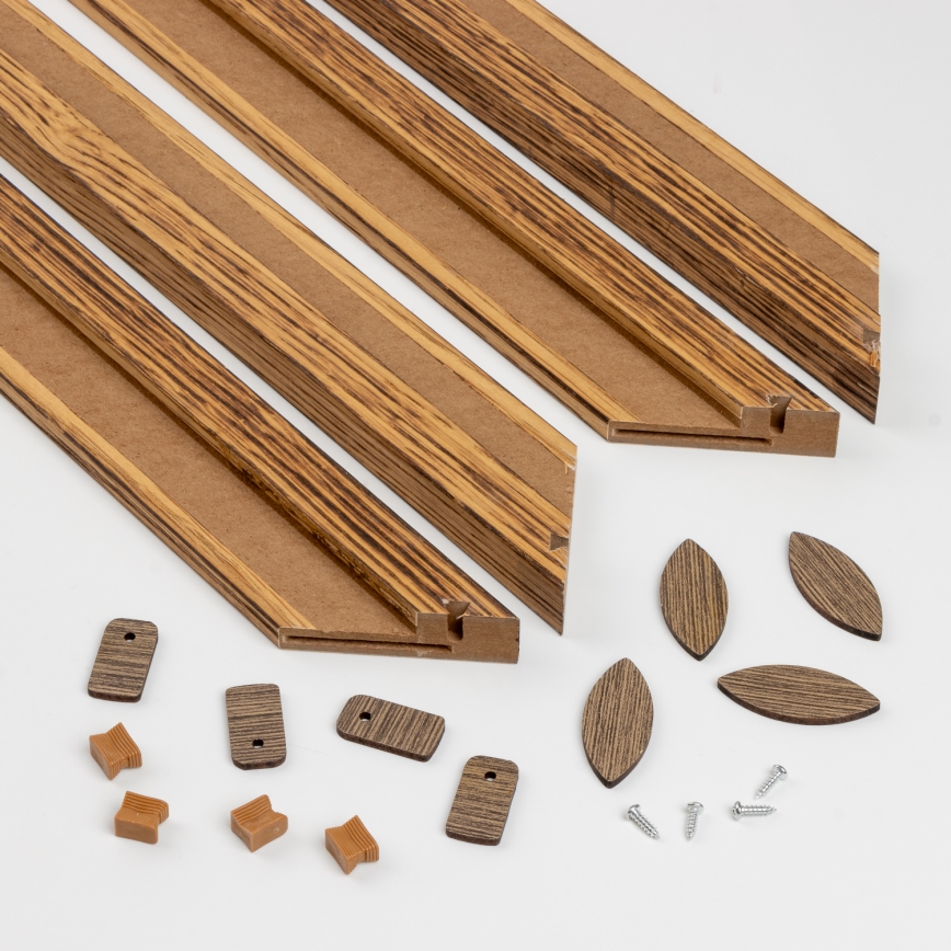 Eglo - LED dimmbares Deckenpanel POZZALLO WOOD LED/21W/230V 2700-6500K 49,5x49,5 cm Braun + Fernbedienung