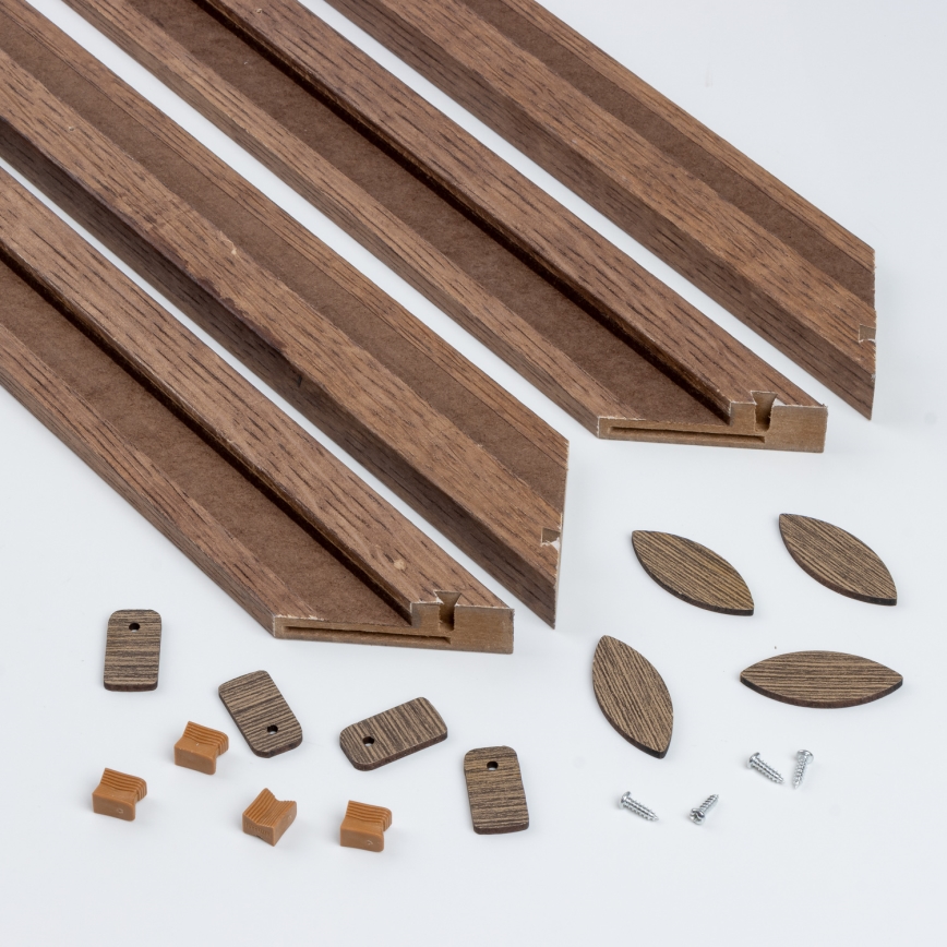 Eglo - LED dimmbares Deckenpanel POZZALLO WOOD LED/21W/230V 2700-6500K 49,5x49,5 cm dunkelbraun + Fernbedienung