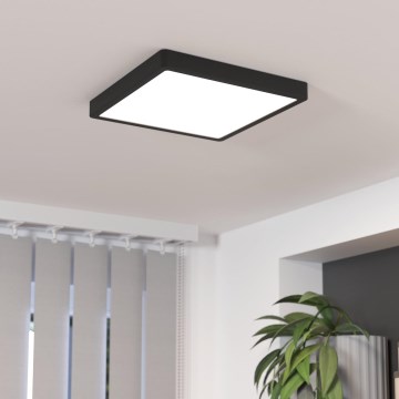 Eglo - LED-dimmbare Deckenleuchte LED/20,5W/230V schwarz 28,5x28,5 cm
