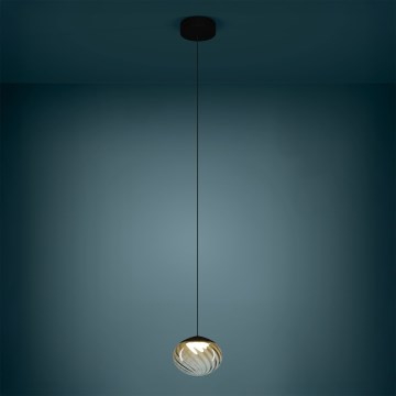 Eglo - LED-dimmbare Hängeleuchte an Kabel LED/5,8W/230V 2200-6500K beige/rauchgrau + Fernbedienung