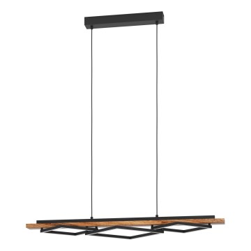 Eglo - LED-dimmbare Pendelleuchte mit Kabel 2xLED/13W/230V + LED/16W schwarz/braun