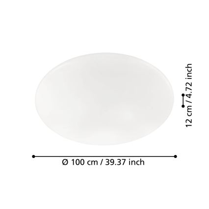 Eglo - LED dimmbare Deckenleuchte LED/80W/230V + Fernbedienung