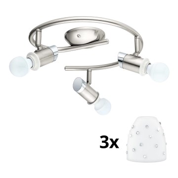 Eglo - LED Einbauleuchte MY CHOICE 3xE14/4W/230V mattchrom/weiß