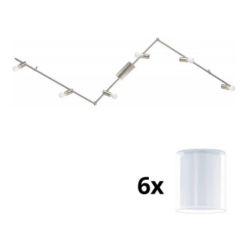 Eglo - LED Einbauleuchte MY CHOICE 6xE14/4W/230V mattchrom/weiß