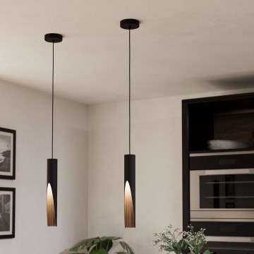 Eglo - LED-Hängeleuchte 1xGU10/4,5W/230V 3000K schwarz/braun